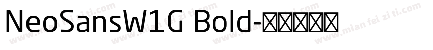 NeoSansW1G Bold字体转换